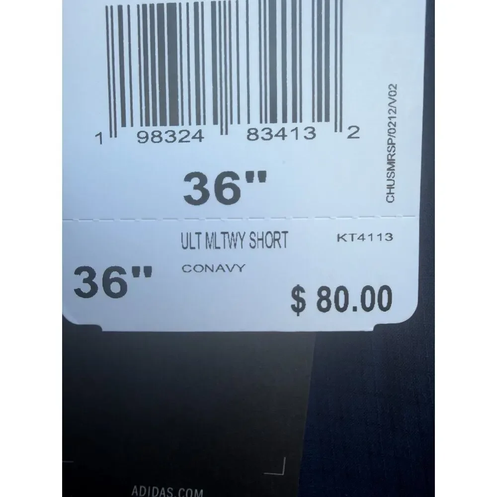 NWT Adidas Ultimate365 9-Inch Meltaway Golf Shorts Navy 36 Regular Performance